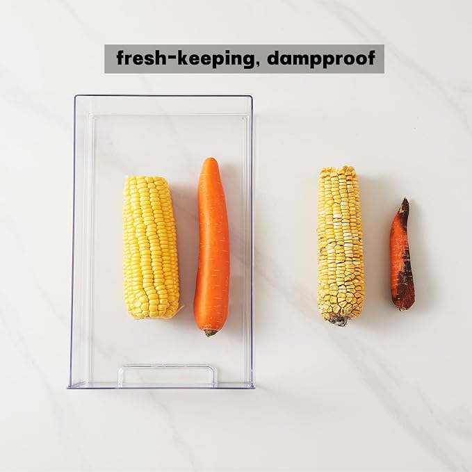 PeJeyiee Clear Stackable Refrigerator Organizers and Storage Drawers - Image 6