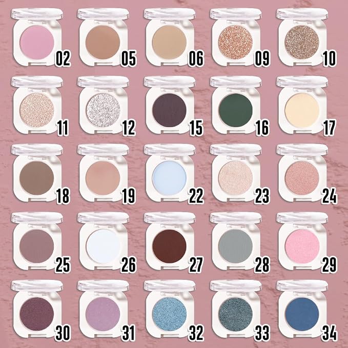 Champagne Shimmer Single Eyeshadow Makeup, Neutral Powde Eye Shadow - Image 3
