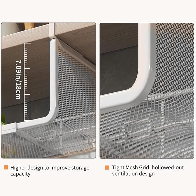 Expandable Under Shelf Basket Organizer, Under Shelf Storage, Hanging Baskets - Image 4