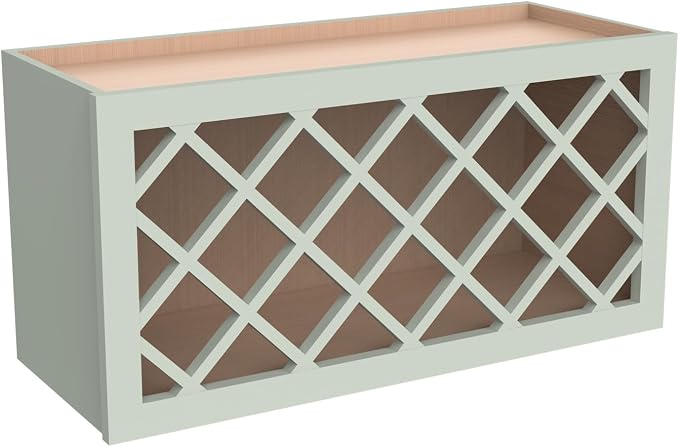 Solid Wood RTA Wine Bottle Rack Wall Cabinet - Image 5