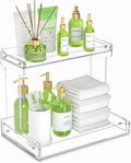 NPPLUS Bathroom Countertop Organizer, 2-Tier Clear Acrylic Counter Storage Shelf by NPPLUS
