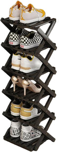 YYW Bamboo Shoe Rack for Entryway, Free Free Standing Shoe Racks Shelf Closet by YYW