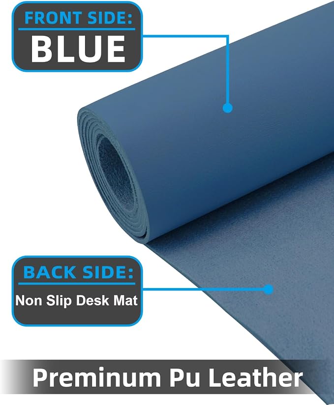 Pu Leather Desk Protector, Non-Slip Laptop Mat - Image 2