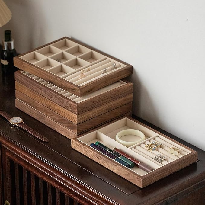 Black Walnut Wood Jewelry Tray - Image 6