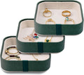 SANQIANWAN Set of 3 Small Stackable Jewelry Organizer Trays Mini Jewelry Drawer by SANQIANWAN