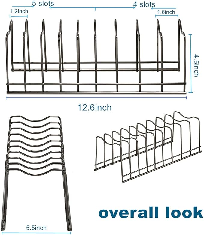 Pot Lid Organizer, Pot Lid Rack Holder, Rest Cutting Board, Pots & Pans - Image 5
