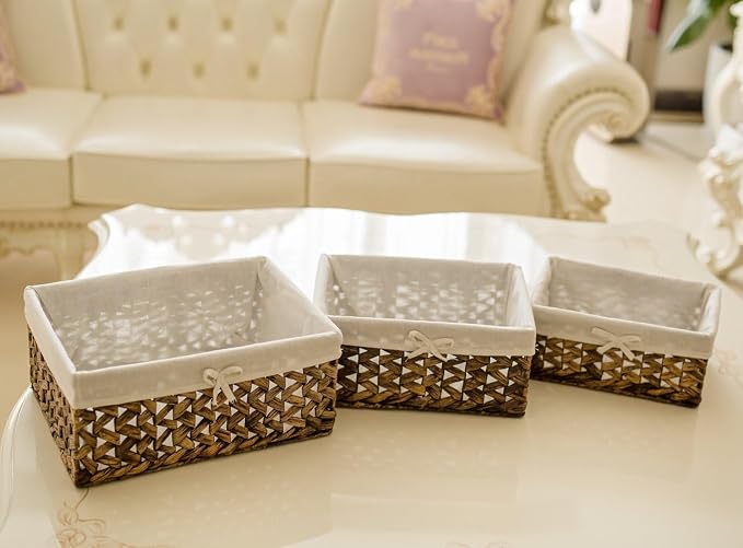 Rectangular Woven Seagrass Storage Bins - Image 4