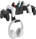 KDD Controller Wall Mount & Headset Holder, Universal Gaming Organizer Stand by KDD