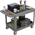 2 Tier Plastic Rolling Utility Cart on Wheels, Heavy Duty Tool Cart by Bettertoolsforbetterlife