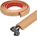 HARFINGTON 6ft Cord Cover Floor W0.6 x H0.33 Inner Channel PVC Hide Extension by HARFINGTON