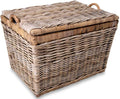 The Basket Lady Lift-Off Lid Wicker Storage Basket, 24.5 in L x 18 in W x 17.5 by TheBasketLady