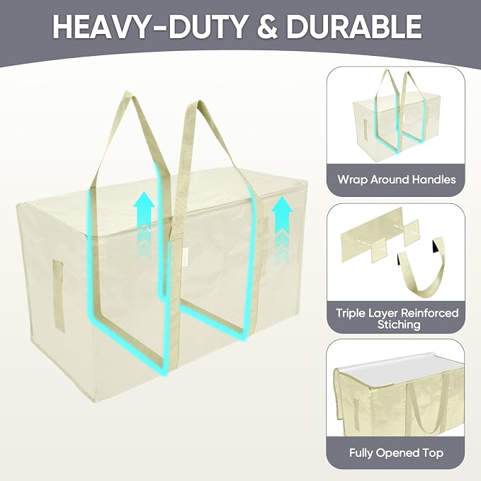 TICONN 2 Pack Extra Large Moving Bags - Image 3
