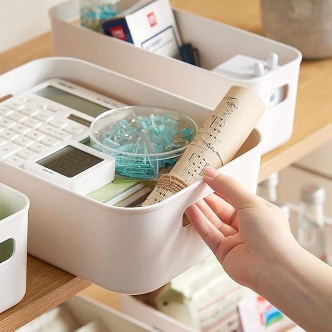 Set Of 4 Plastic Storage Bins, Versatile Kitchen Pantry Organization and Storage - Image 3