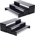 ANDGOO 6Pcs Large Acrylic Risers, 2 Set Black Rectangular Showcase Collectibles by ANDGOO