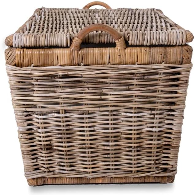 The Basket Lady Lift-Off Lid Wicker Storage Basket, 24.5 in L x 18 in W x 17.5 - Image 3