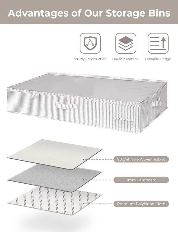 StorageWorks Large Under Bed Storage Containers - Image 7