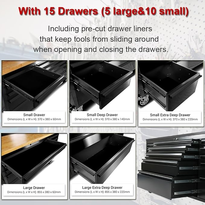 2 Pack - 72" Rolling Tool Chest - Image 4