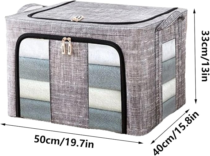 Clothes Storage Bins 50x40x33cm, 66L Waterproof Foldable Fabric Container - Image 2