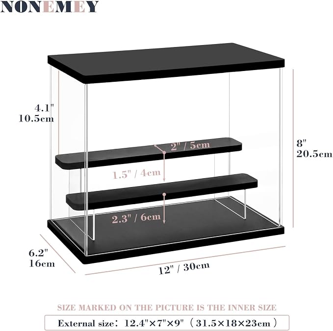 NONEMEY Clear Acrylic Display Case Stand - Image 3