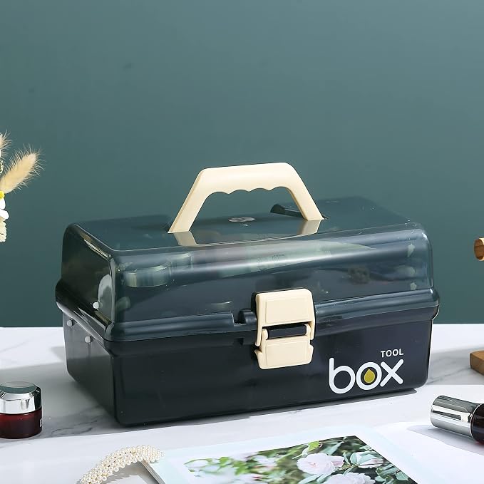2PCS 12'' Three-Layer Clear Plastic Storage Box/Tool Box - Image 5