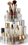 2 tier Makeup Organizer Countertop, 360 Rotating Makeup Organizer by YCIADONE