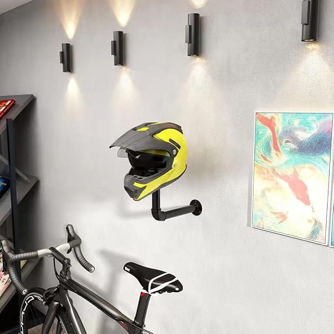 Motorcycle Helmet Holder, Helmet Holder Wall Mount Easy Storage - Image 3