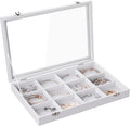 Frebeauty Velvet Jewelry Tray, 12 Grid Jewelry Organizer by Frebeauty