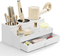 Acrylic Hair Dryer Holder with Drawer, Bathroom Organizer Countertop Drawers by GFWARE