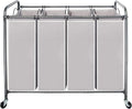 STO STO Laundry Sorter 4 Section, 4 Bag Laundry Hamper, Rolling Laundry Cart by STOSTO