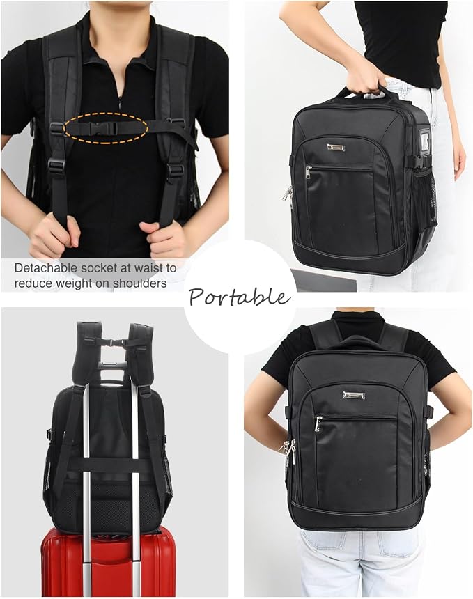Makeup Backpack Professional Cosmetic Artist Bag Extra Large Travel Train Case - Image 6