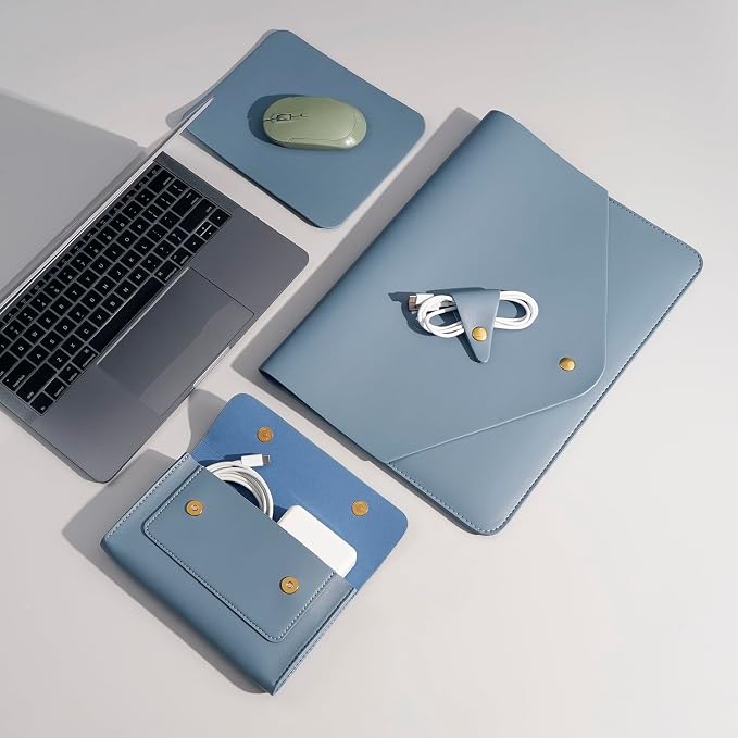 PU Leather Laptop Sleeve Compatible - Image 4