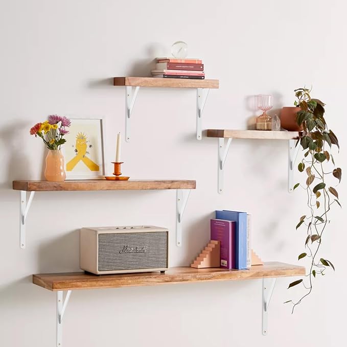 12 Pack L20 x H 12" White Heavy Duty Shelf Brackets - Image 5