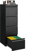 Metal File Cabinet with Lock, Vertical 4 Drawer File Cabinets by GUIZEEOPO