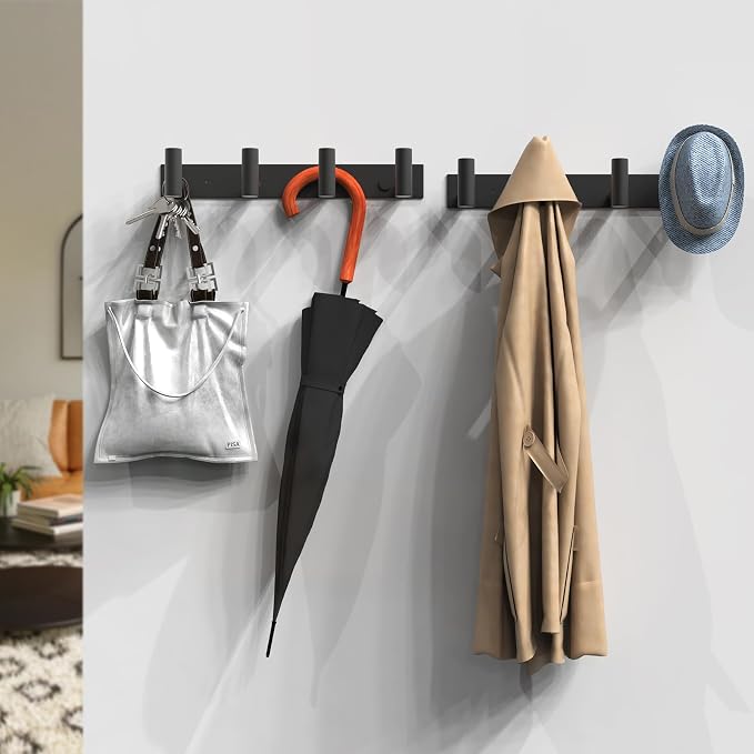 VAEHOLD 2PACK Hat and Coat Wall Mount Rack - Image 4