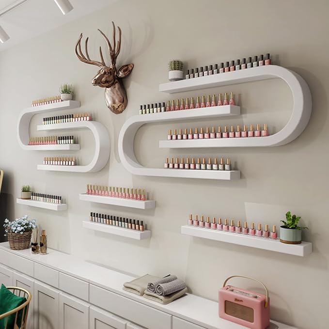Wall Mounted Shelf Nail Polish Bottle Display Rack, U-Shaped Essential Oil - Image 4