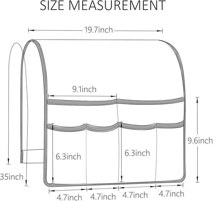 FLYILY Sofa Armrest Organizer Non-Slip Arm Chair Hanging Caddy Remote Control - Image 4
