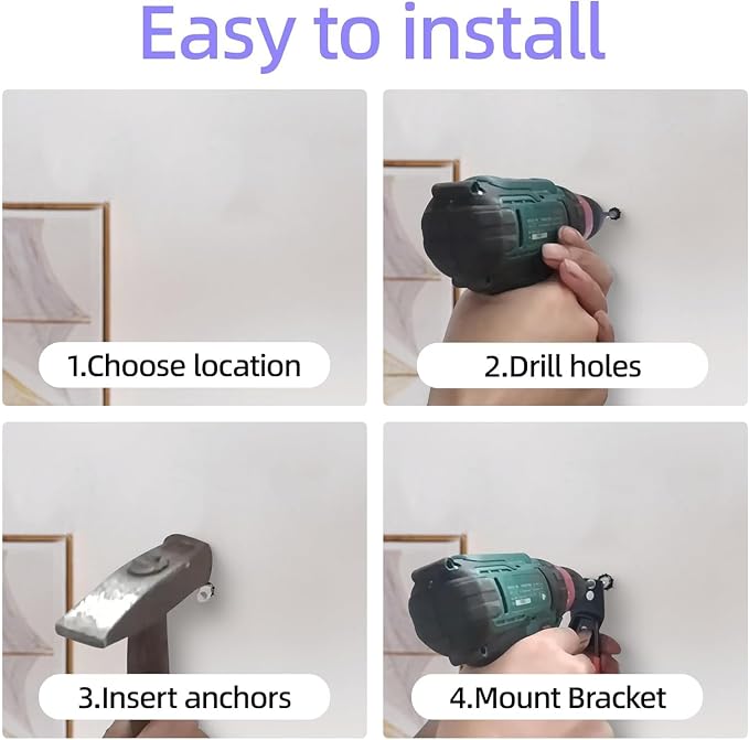 24 Pack Garage Hooks Steel Heavy Duty Garage Storage Hooks Utility Steel Wall - Image 6