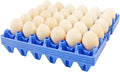 4-Pack Blue Rectangular Plastic Egg Tray, Stackable Egg Crates, 30-Egg Capacity by George+Garden