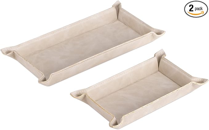 Navaris 2 x Empty Tray for Keys, Mobile Phones, Jewellery – Entrance Table for by Navaris