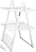 Electric Heated Clothes Drying Rack, Foldable Heated Garment Dryer by SHARNDY