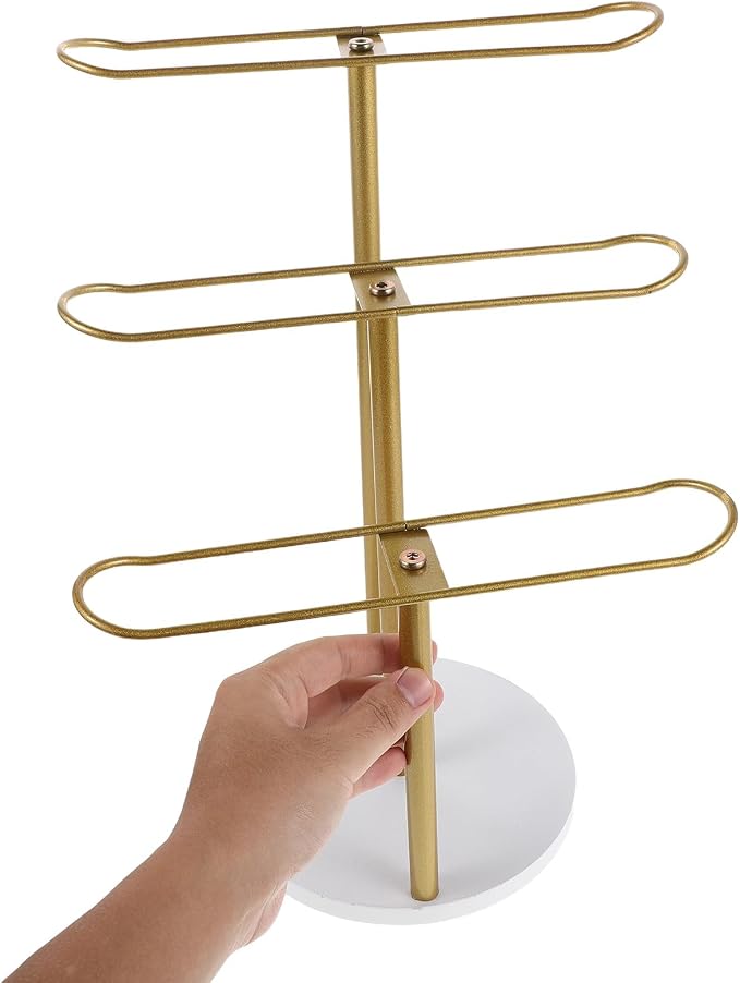 Headband Holder Organizer Stand Metal 3-Tier Hairband Display Rack Hair Hoop - Image 6