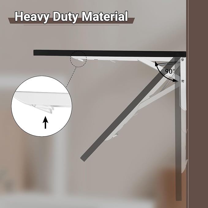 Wall Mounted Folding Table 31.5”L x 15.7”W, Laundry Folding Table - Image 7