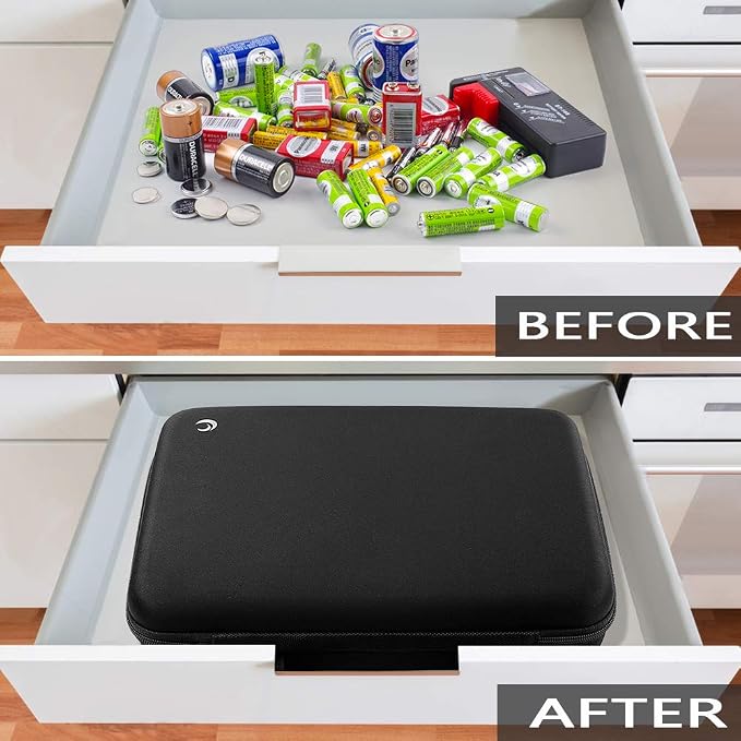 Comecase Hard Battery Organizer Storage Box Carrying Case Bag - Image 7