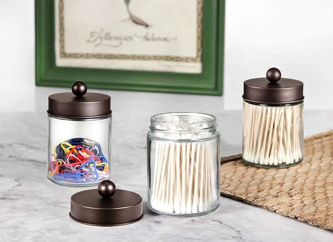 Amolliar Apothecary Jars Bathroom Storage Organizer - Image 7