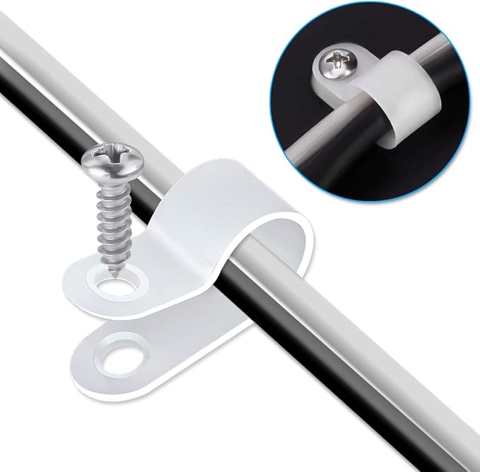 LOKMAN 100 Pack 3/8 Inch Rope Light P-Style Mounting Clips - Image 2