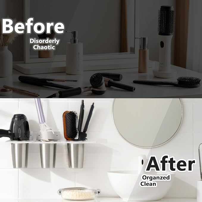 Hair Hot Tools Wall Mount, Hair Tool Organizer Acrylic Wall Holder - Image 8