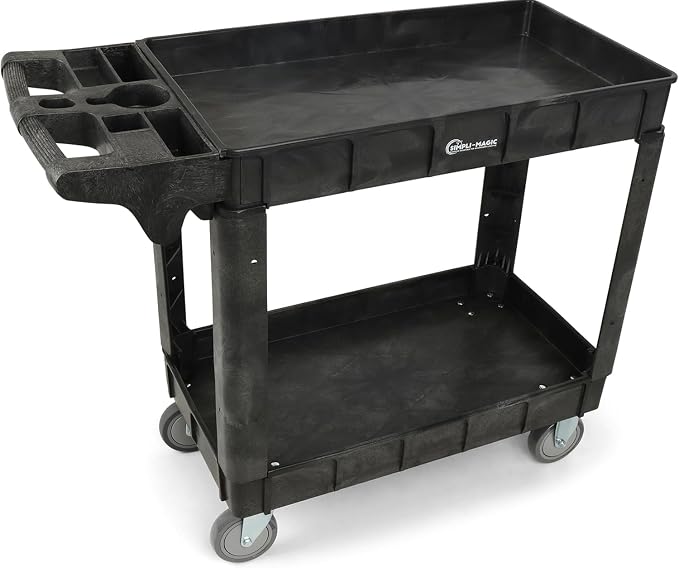 Rolling Utility Cart on Wheels, Heavy Duty Tool by SIMPLI-MAGIC
