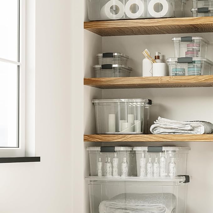 Superio Storage Bins with Lids- 8 Pack, 1.85 Qt Clear Boxes - Image 8