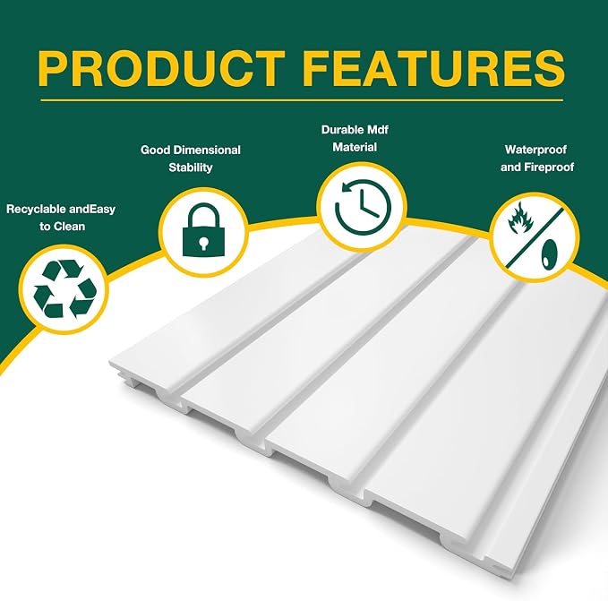 Yuzzy Slat Wall Paneling 4 x 4ft, Garage Slatwall Panel Wall Storage Systems - Image 2