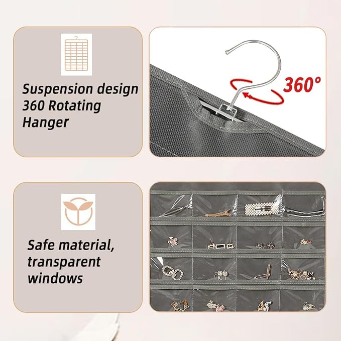 Hanging Jewelry Organizer Storage Earring Jewelry Storage Bag - Image 6